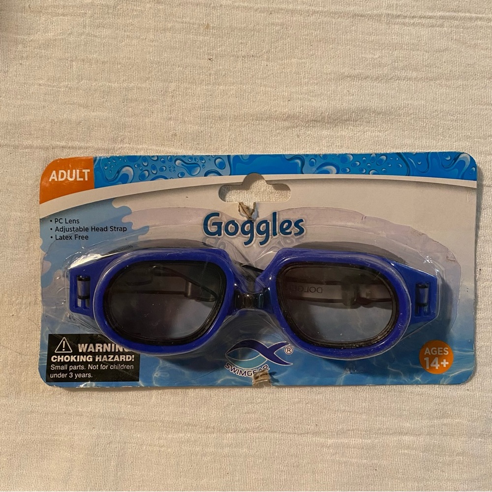 -Swimgear Adult Sized Swimming Goggles Blue Color